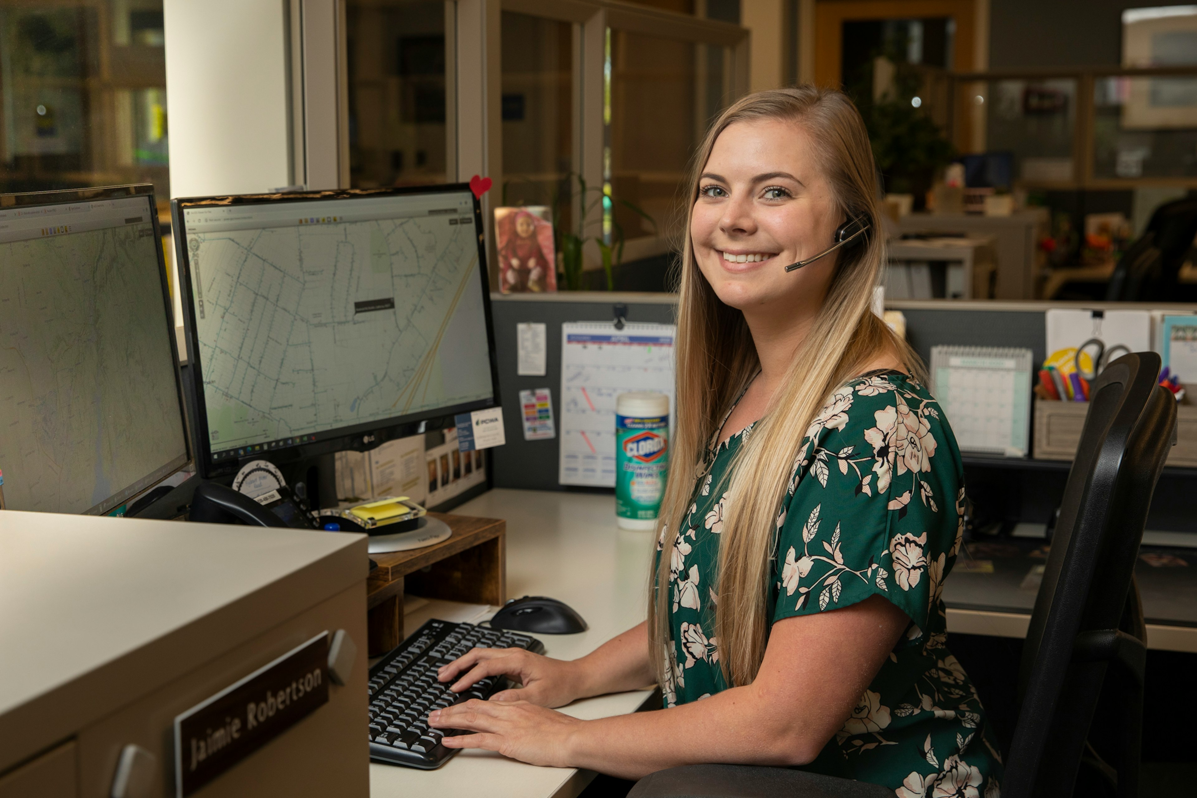 Customer Service Representative at Workstation