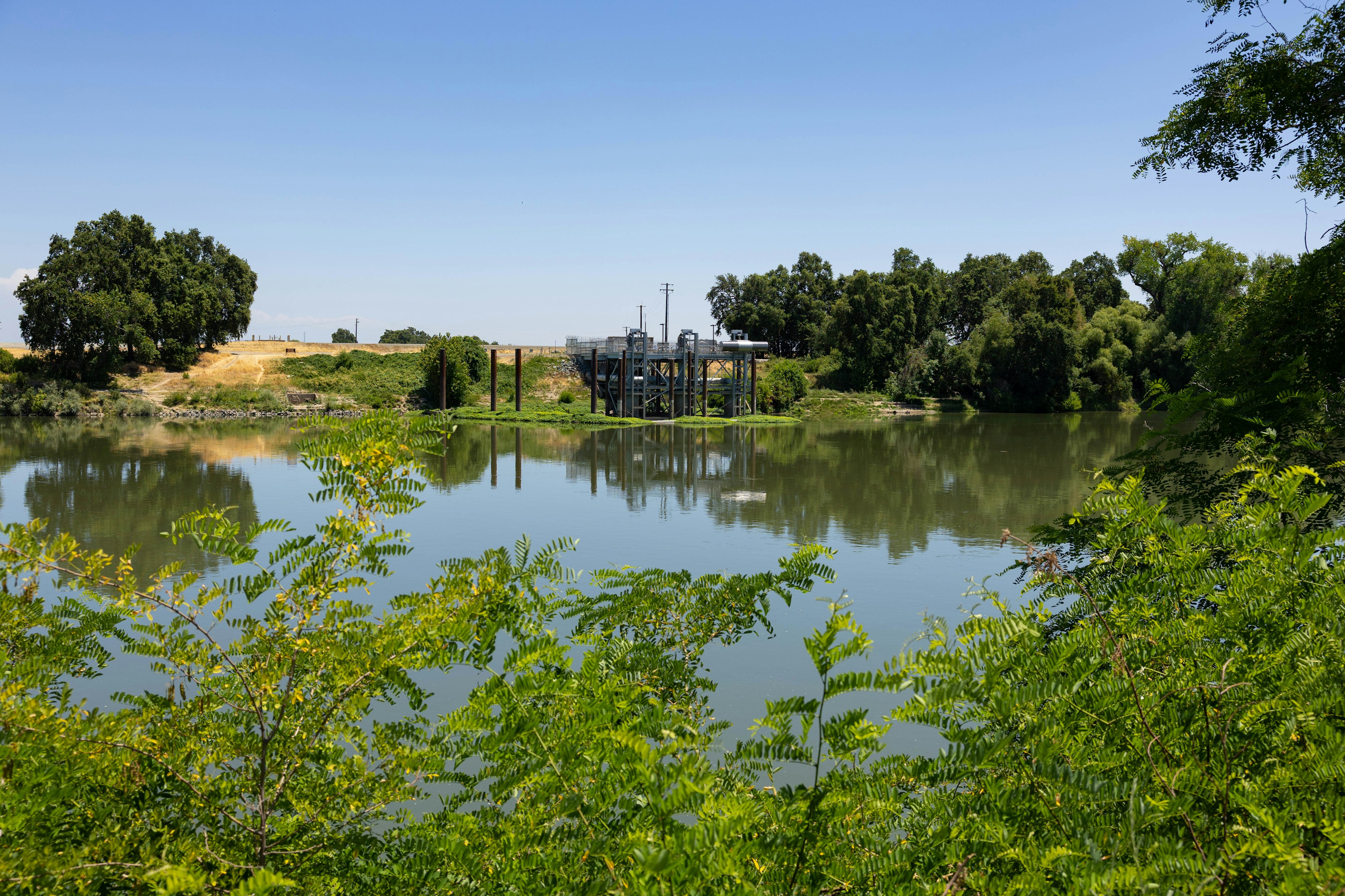 Impact Hero Image - MFAR water flowing over rocks from PCWA American River Pump Station