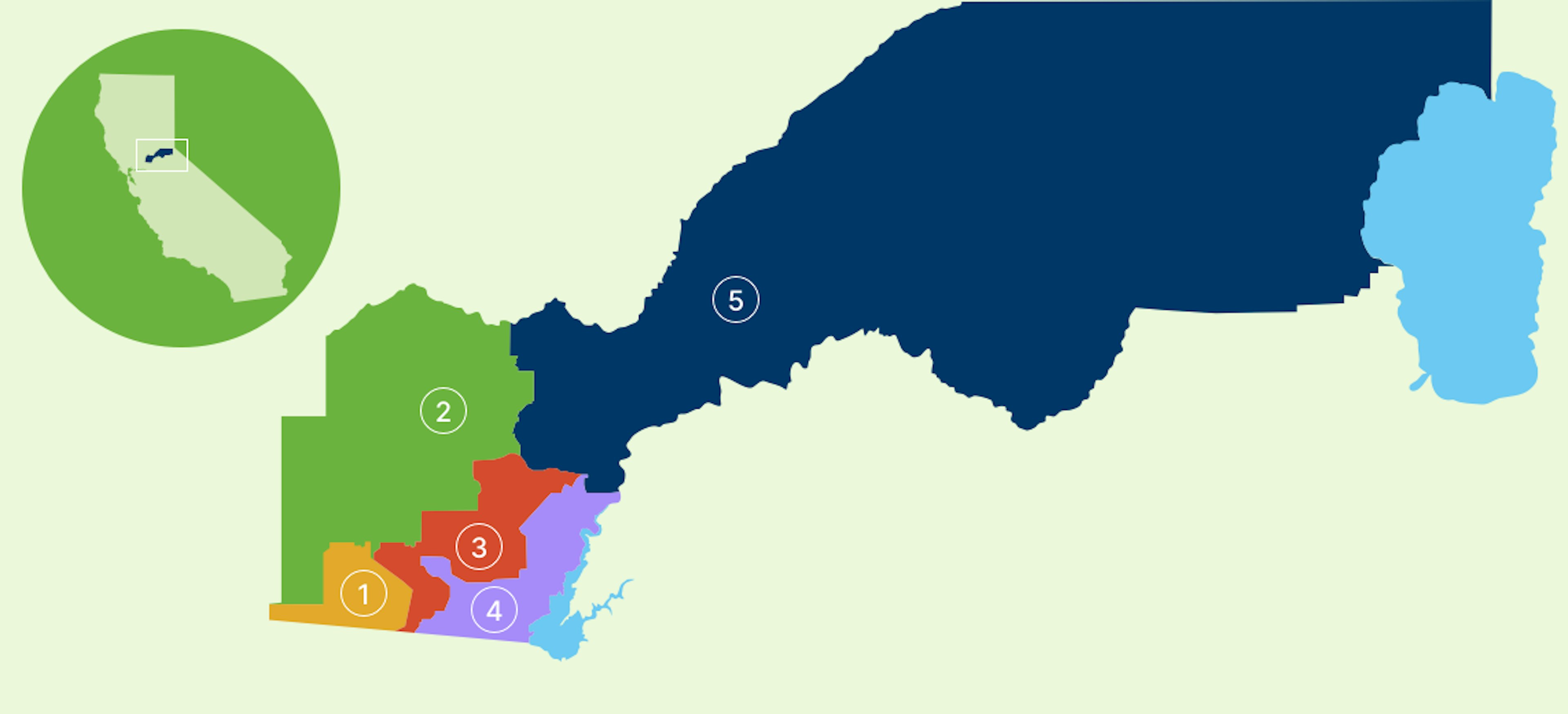Map of PCWA districts
