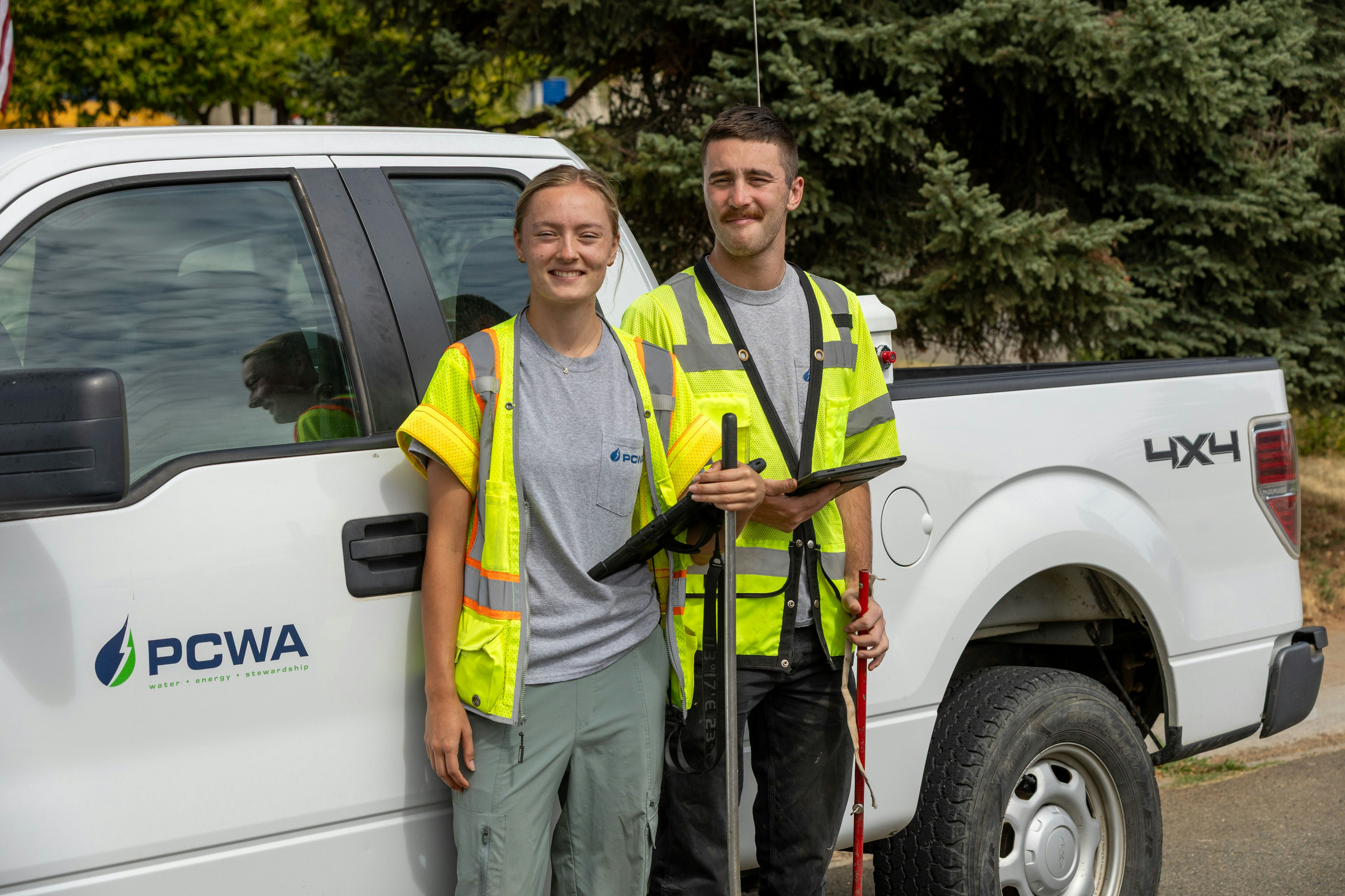 PCWA Interns working in the field