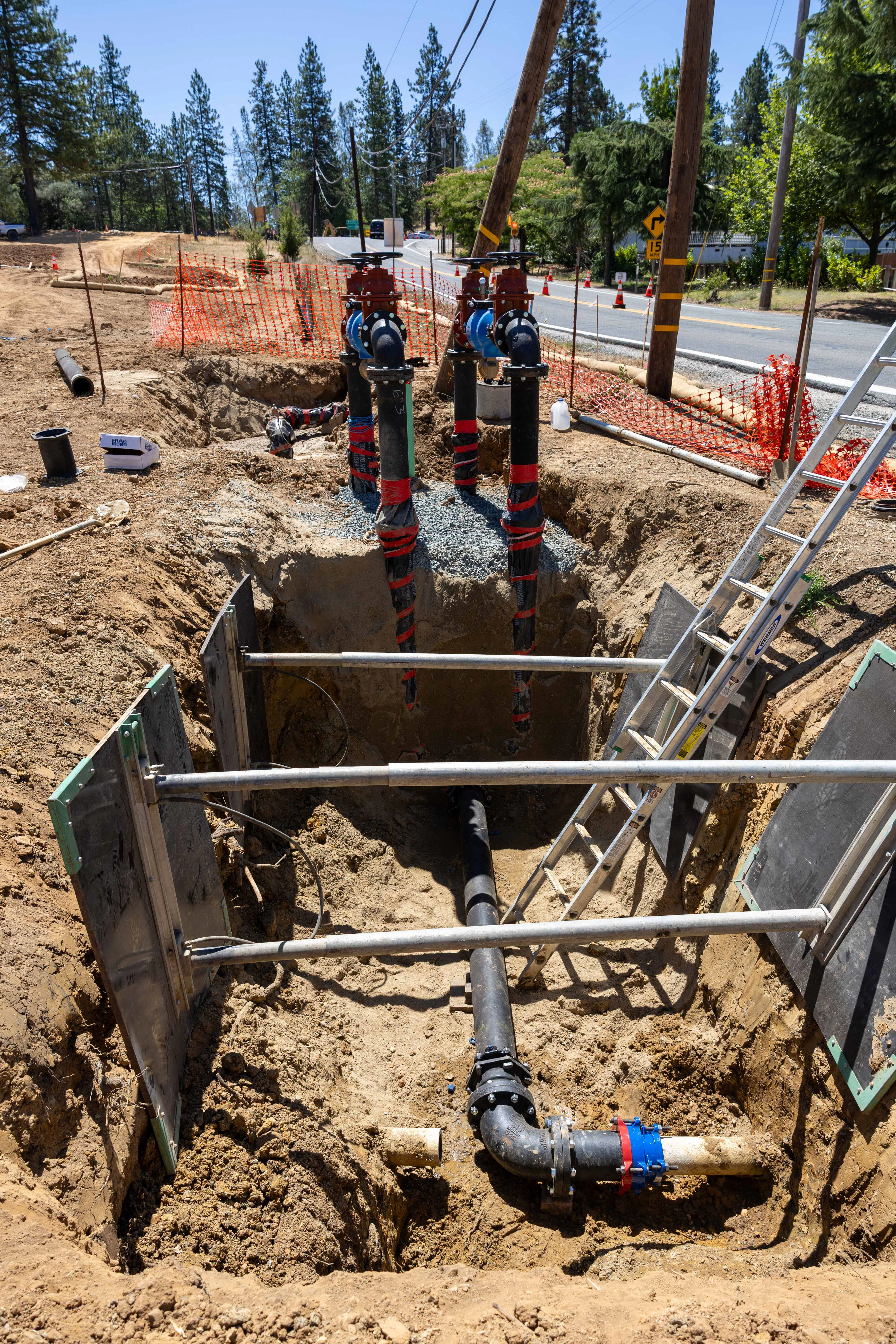 Shady Glen Tie-In at construction site