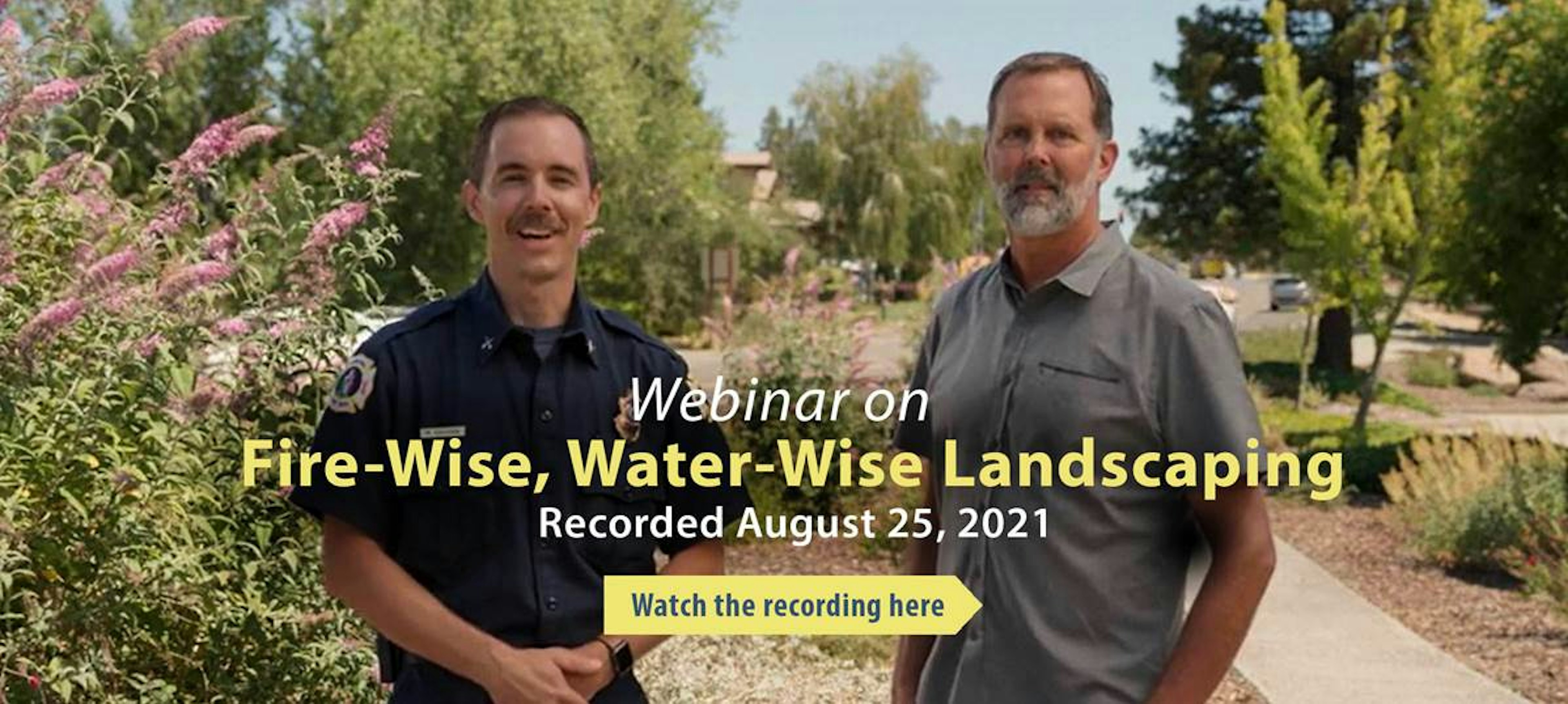 Fire-Smart, Water-Wise Landscaping webinar flier