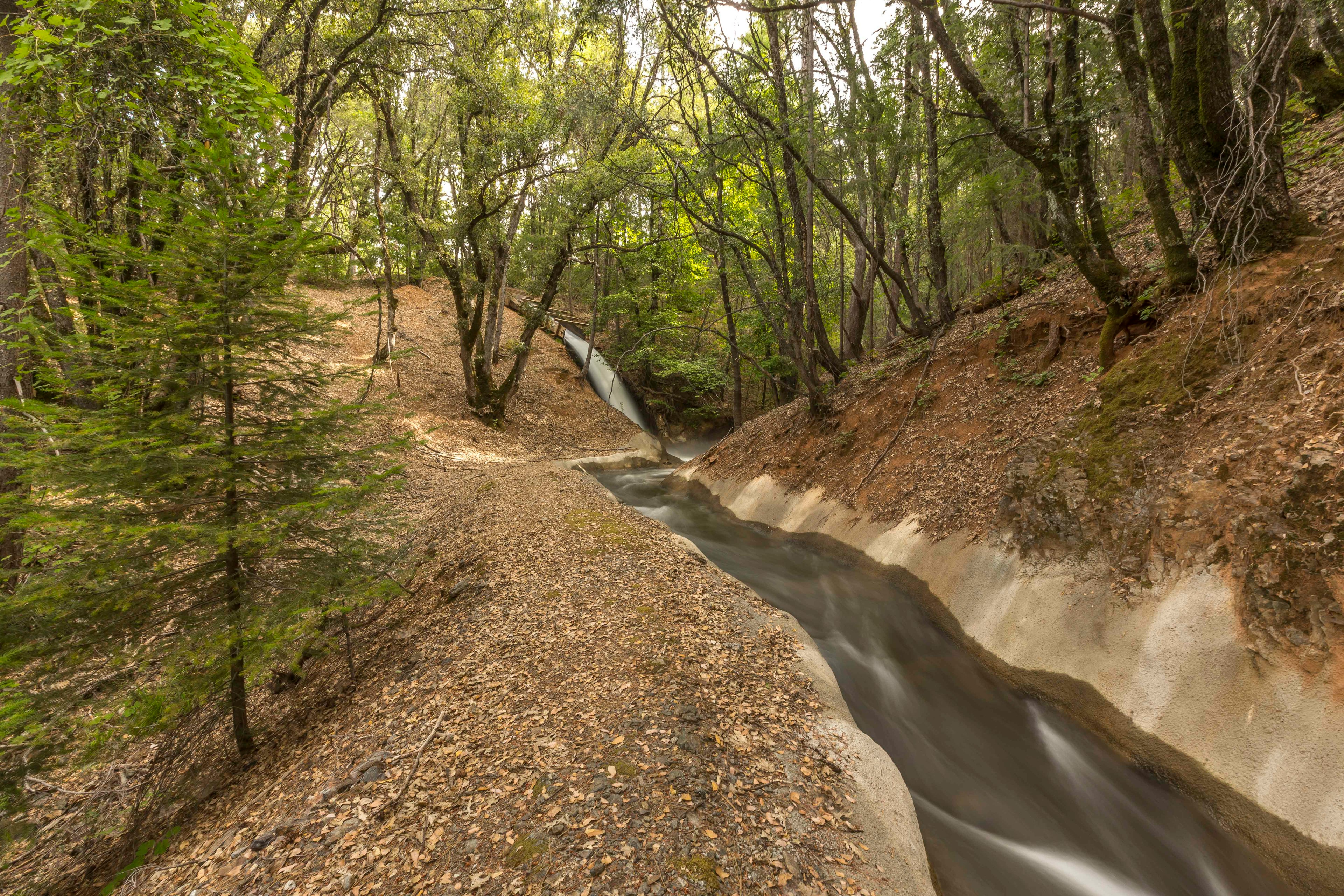 Water flowing down PCWA's Boardman Canal