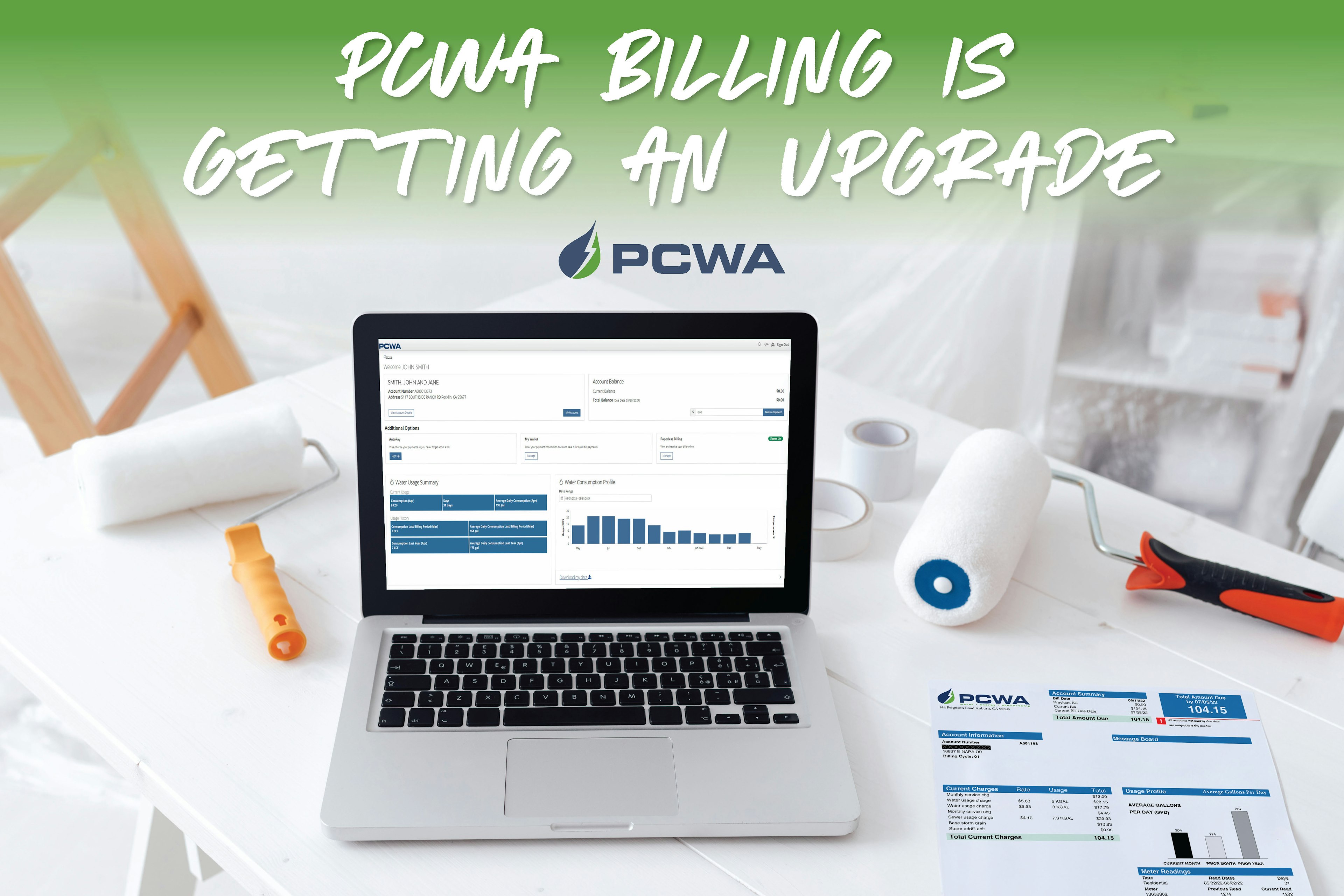 PCWA New Billing System graphic