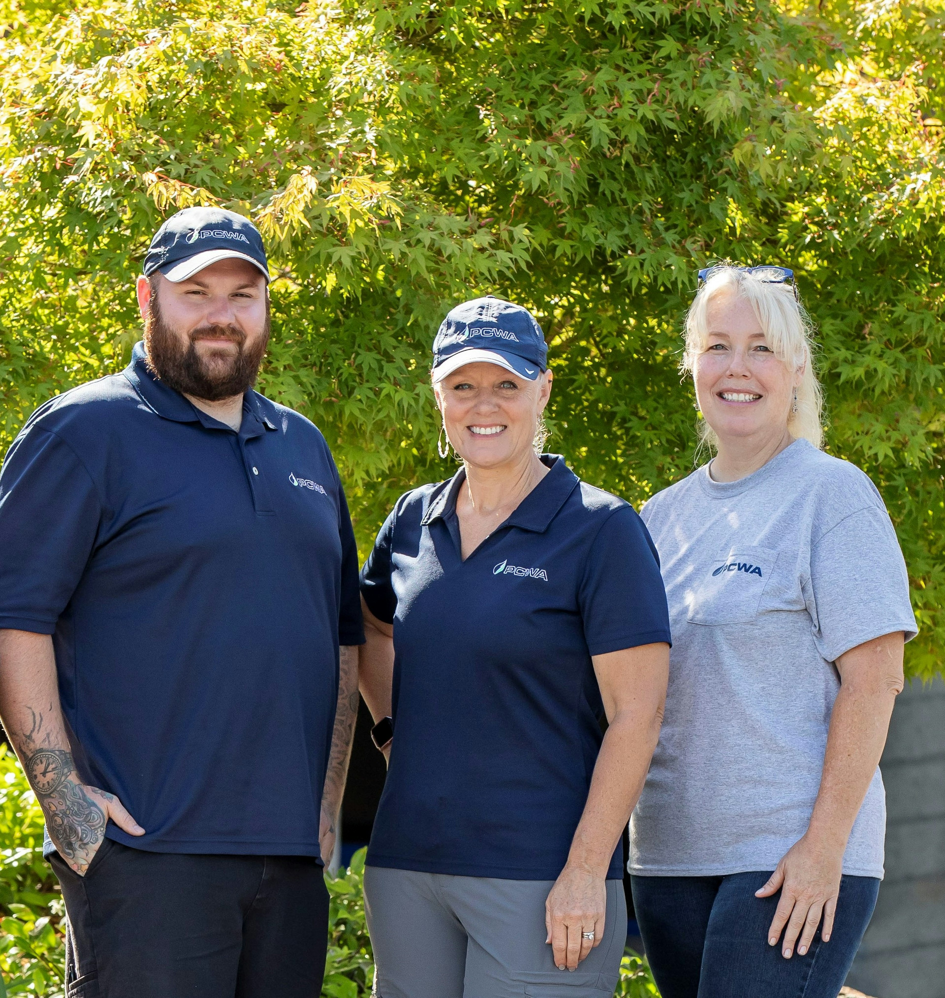 A photo of a PCWA Employee Approaching a Customer's House