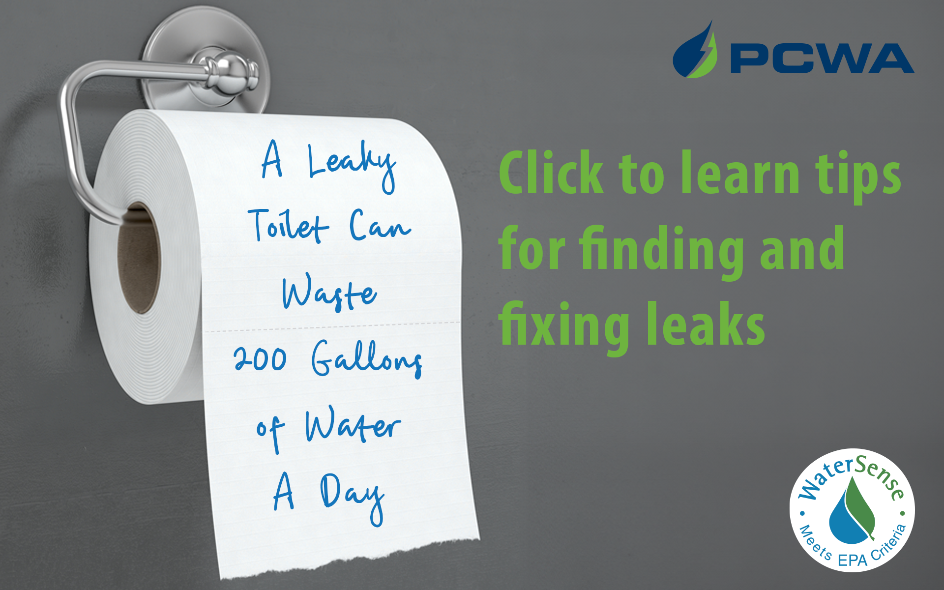 A leaky toilet can waste more than 200 gallons of water per day
