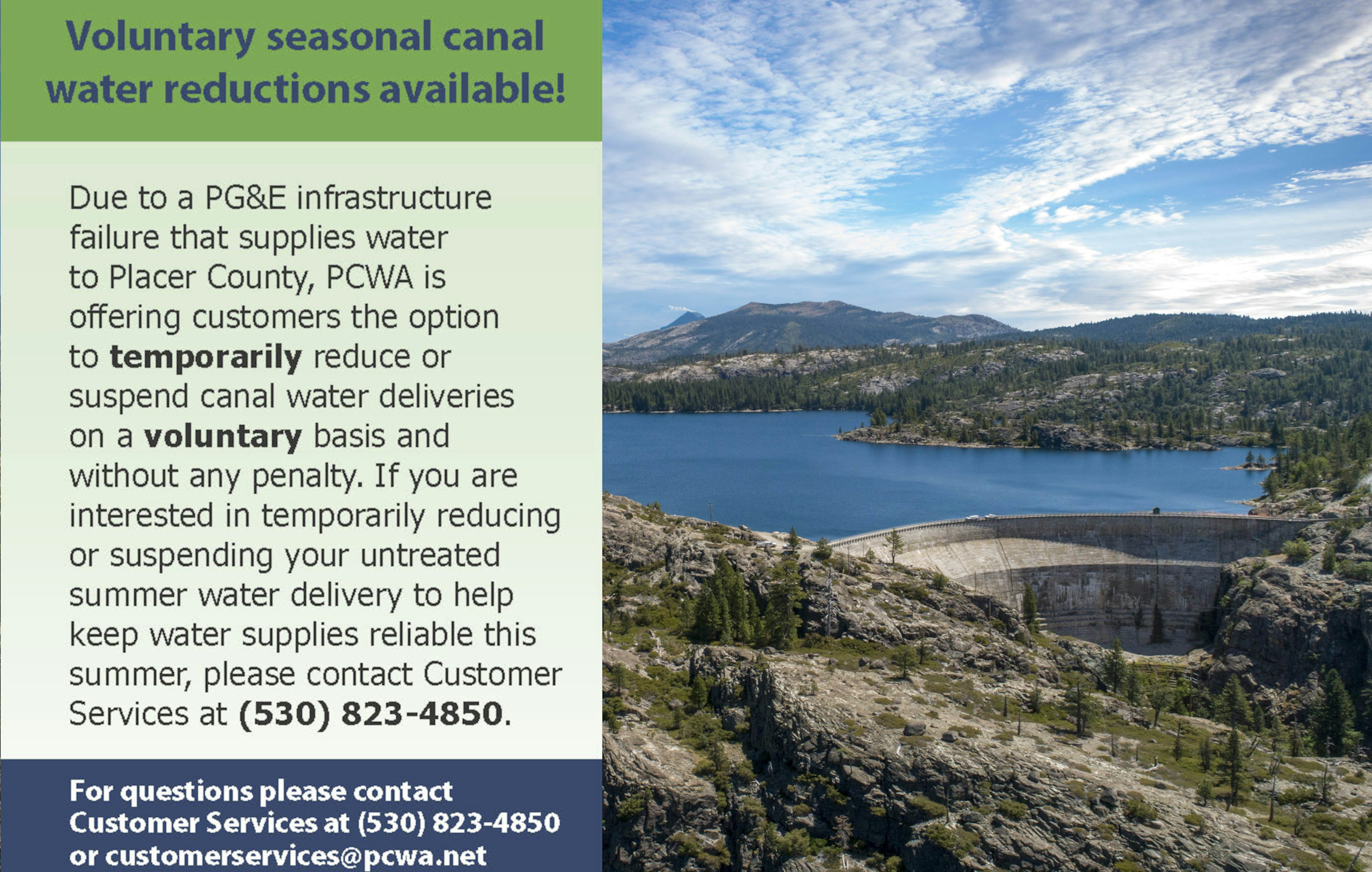 Voluntary Seasonal Canal Water Reductions