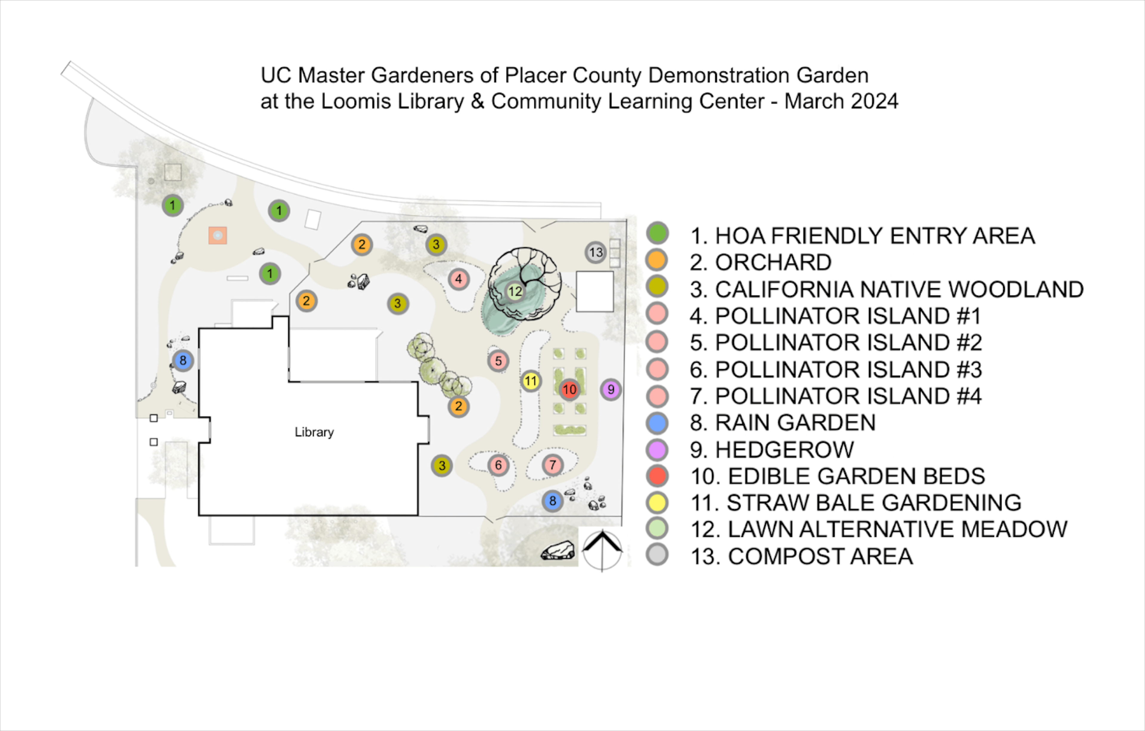 Loomis Demonstration Garden Map